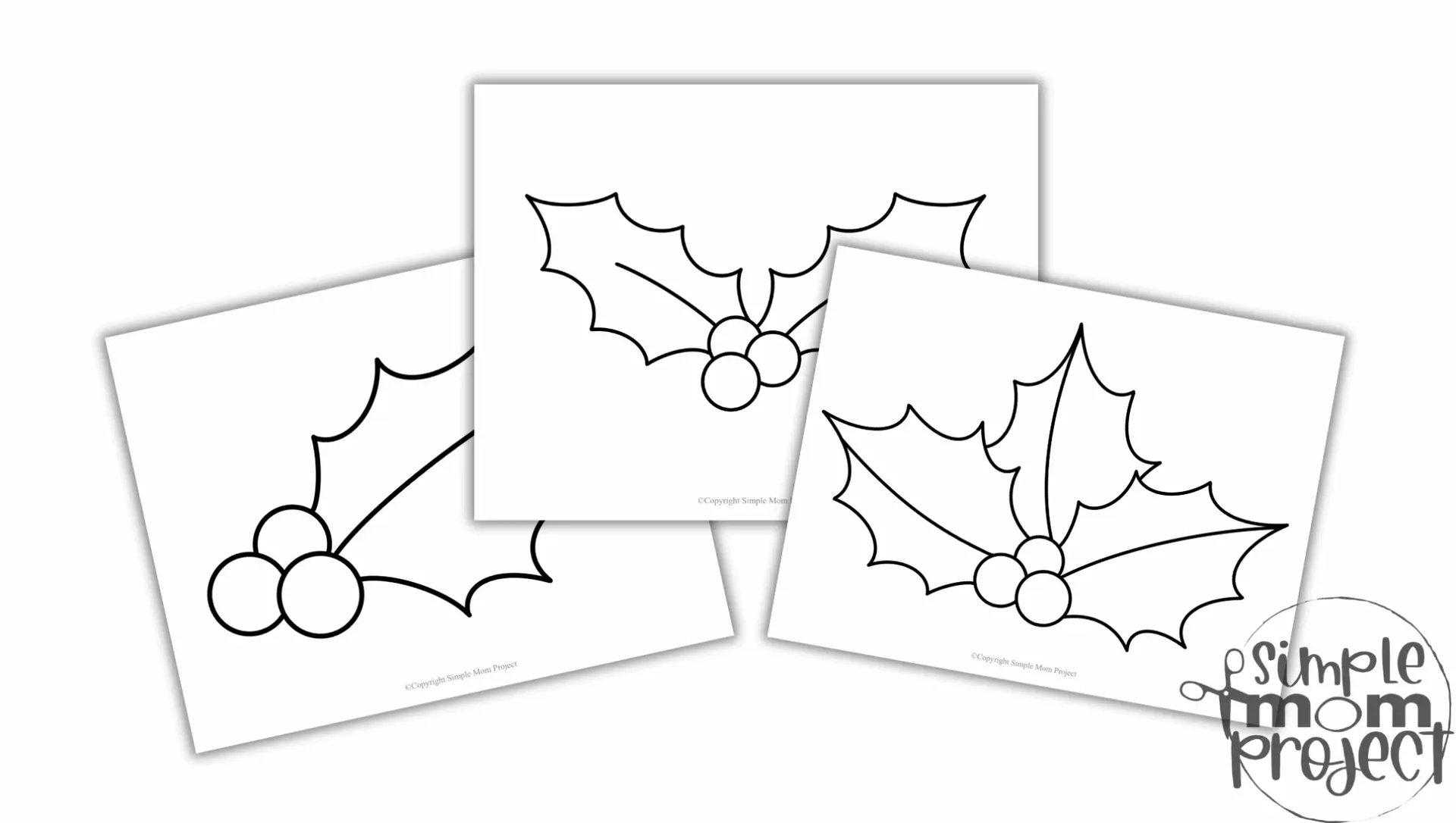 Free Printable Holly Leaf Template Simple Mom Project