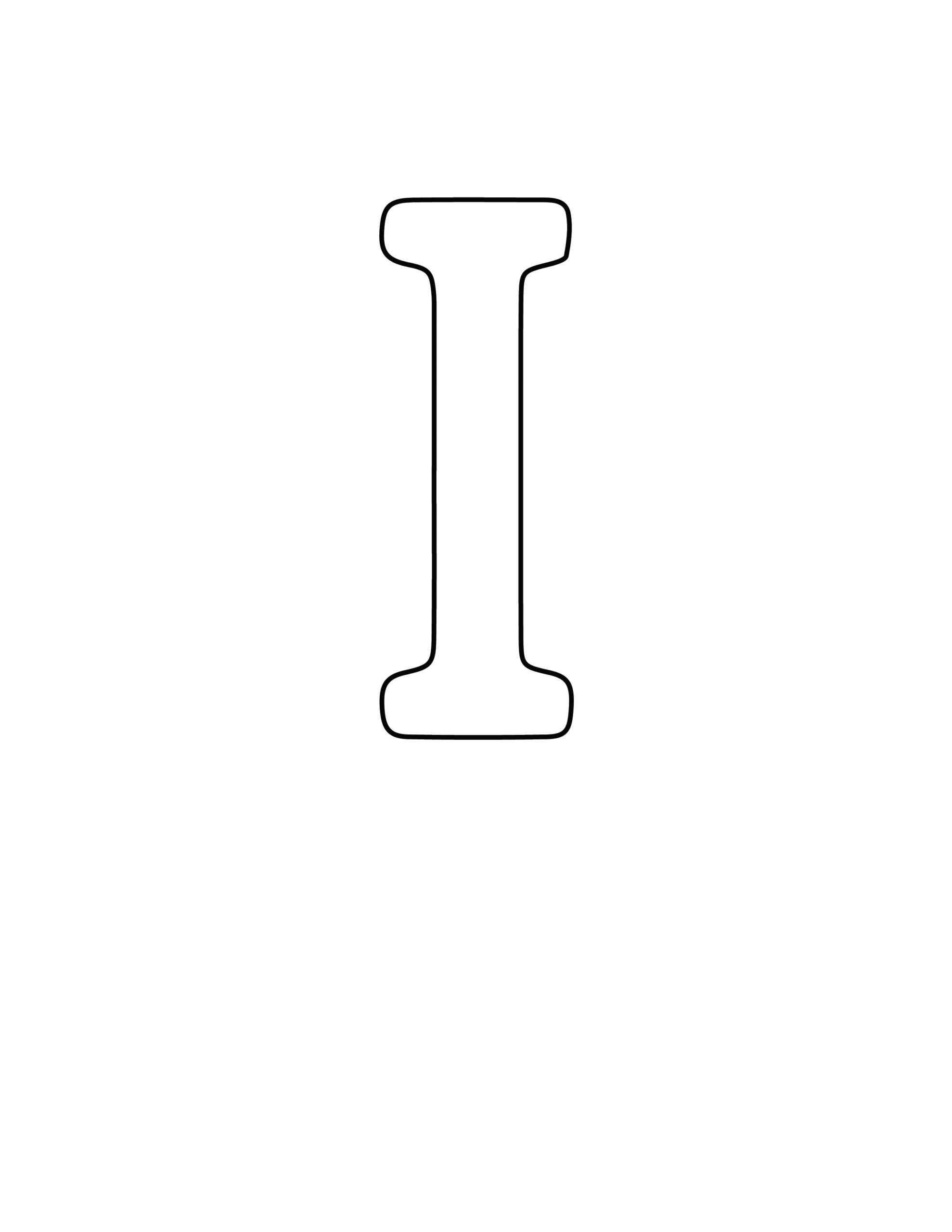 Free Printable Letter Stencils Letter I Stencil