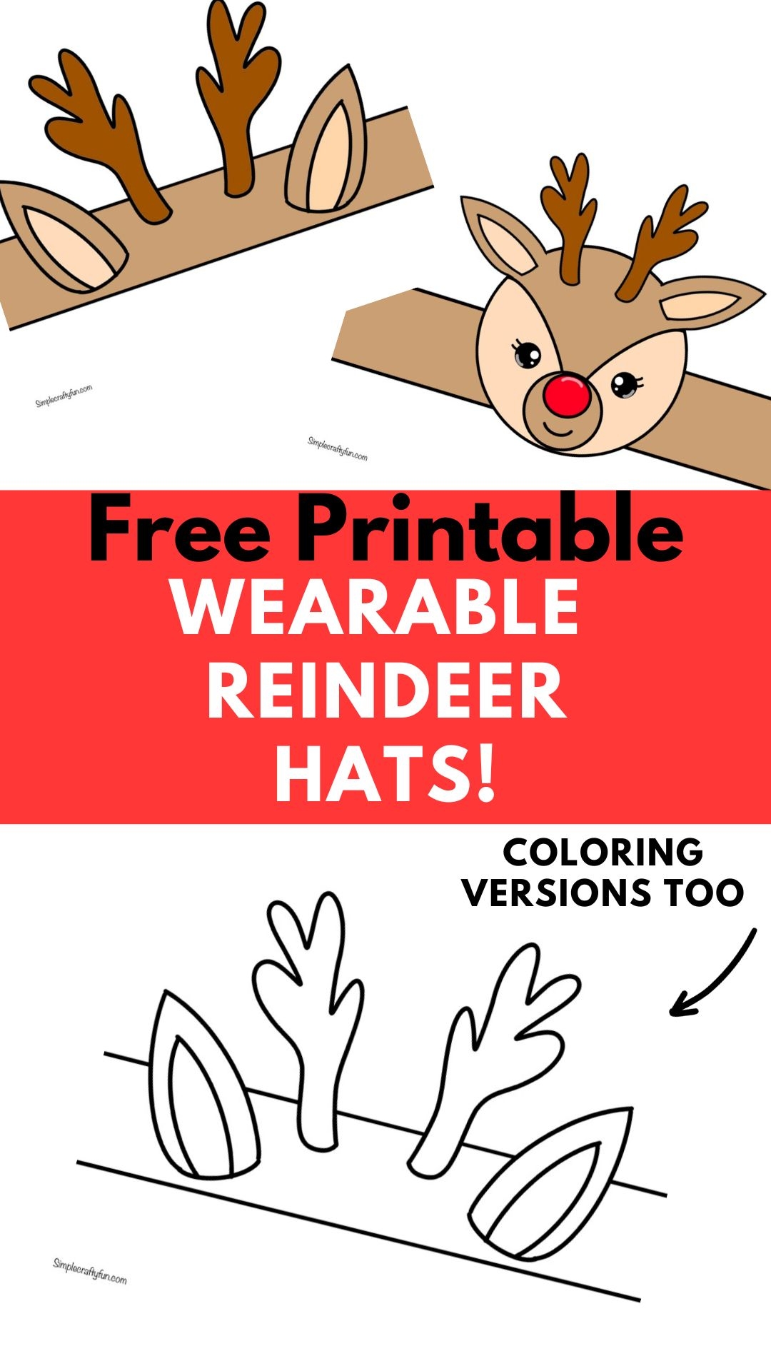 Free Printable Reindeer Craft Templates