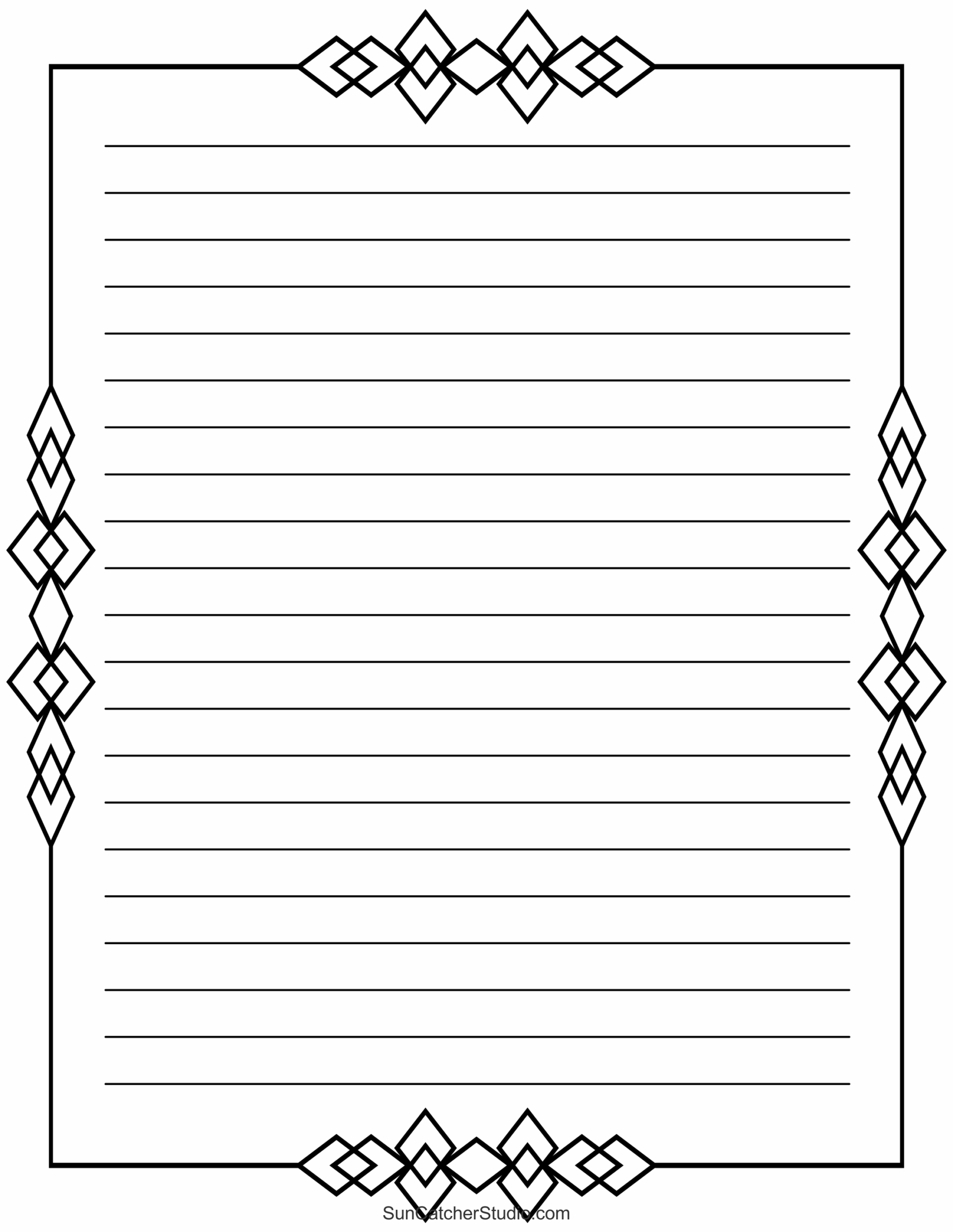 Free Printable Lined Page Templates