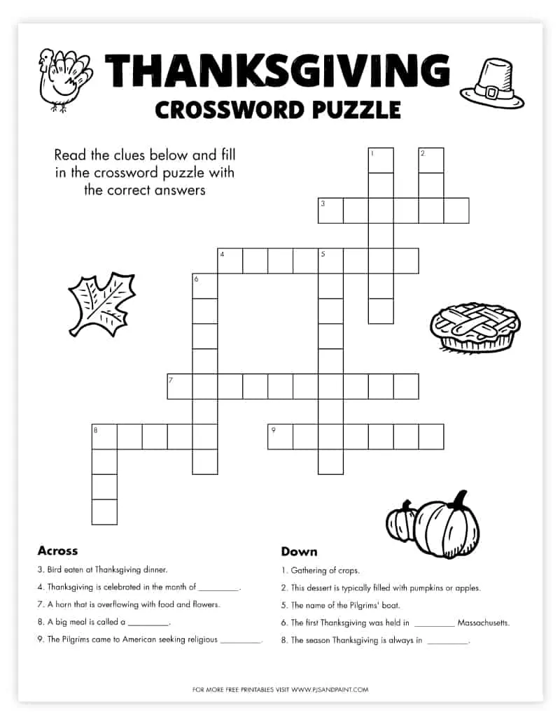 Easy Crossword Puzzles Printable Free