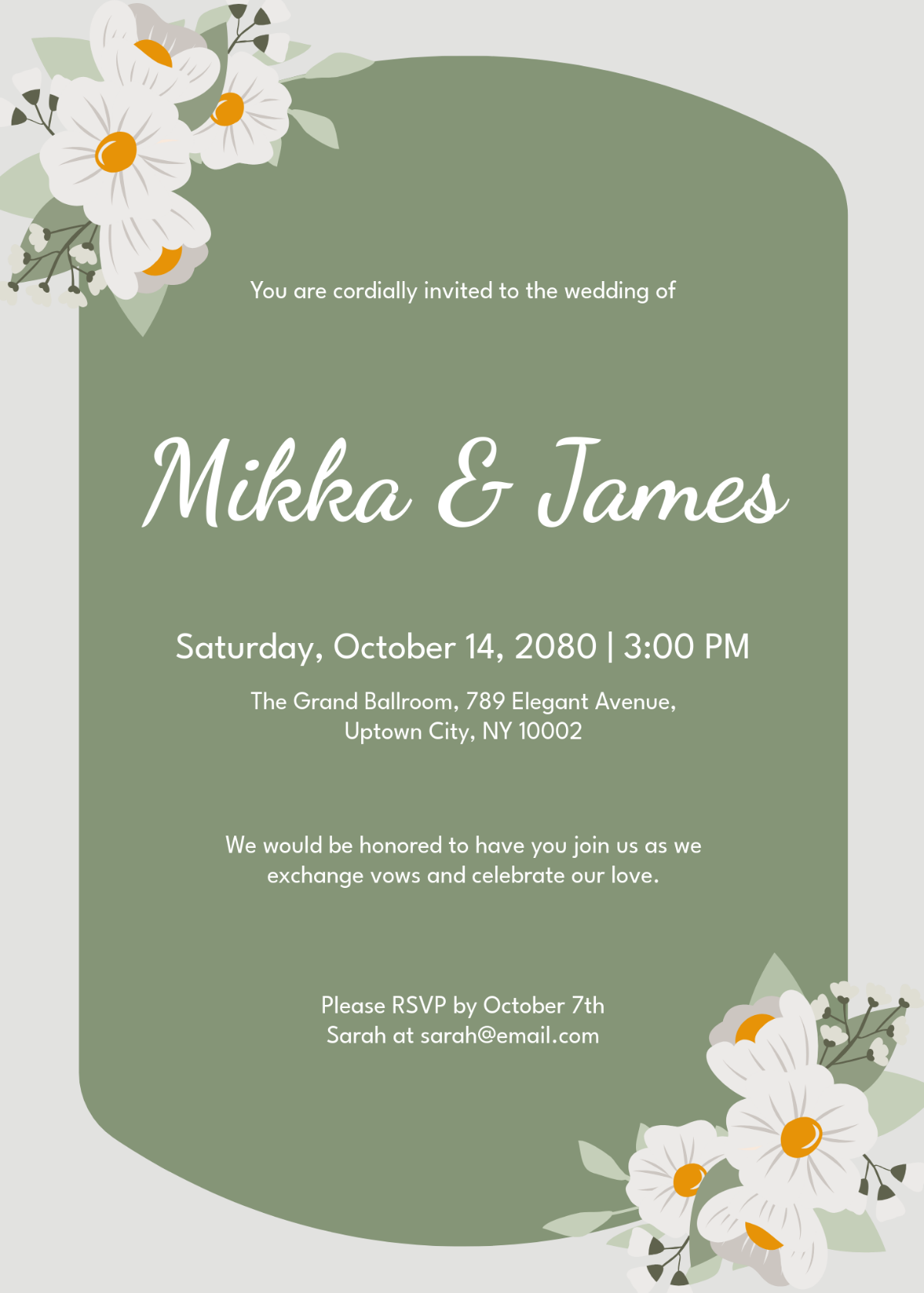 Free Professional Wedding Invitation With Picture Template To Edit Online