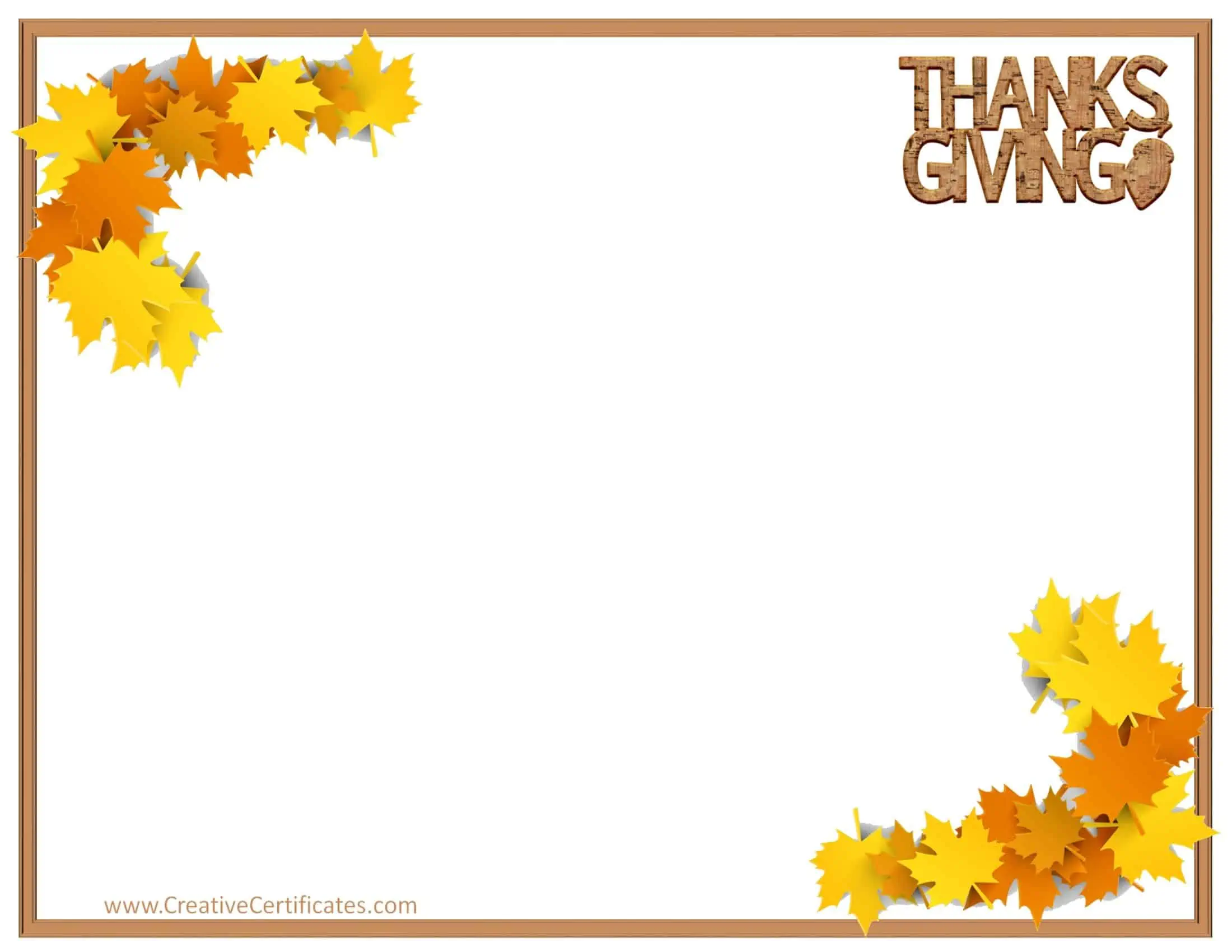 Free Printable Thanksgiving Letterhead Templates
