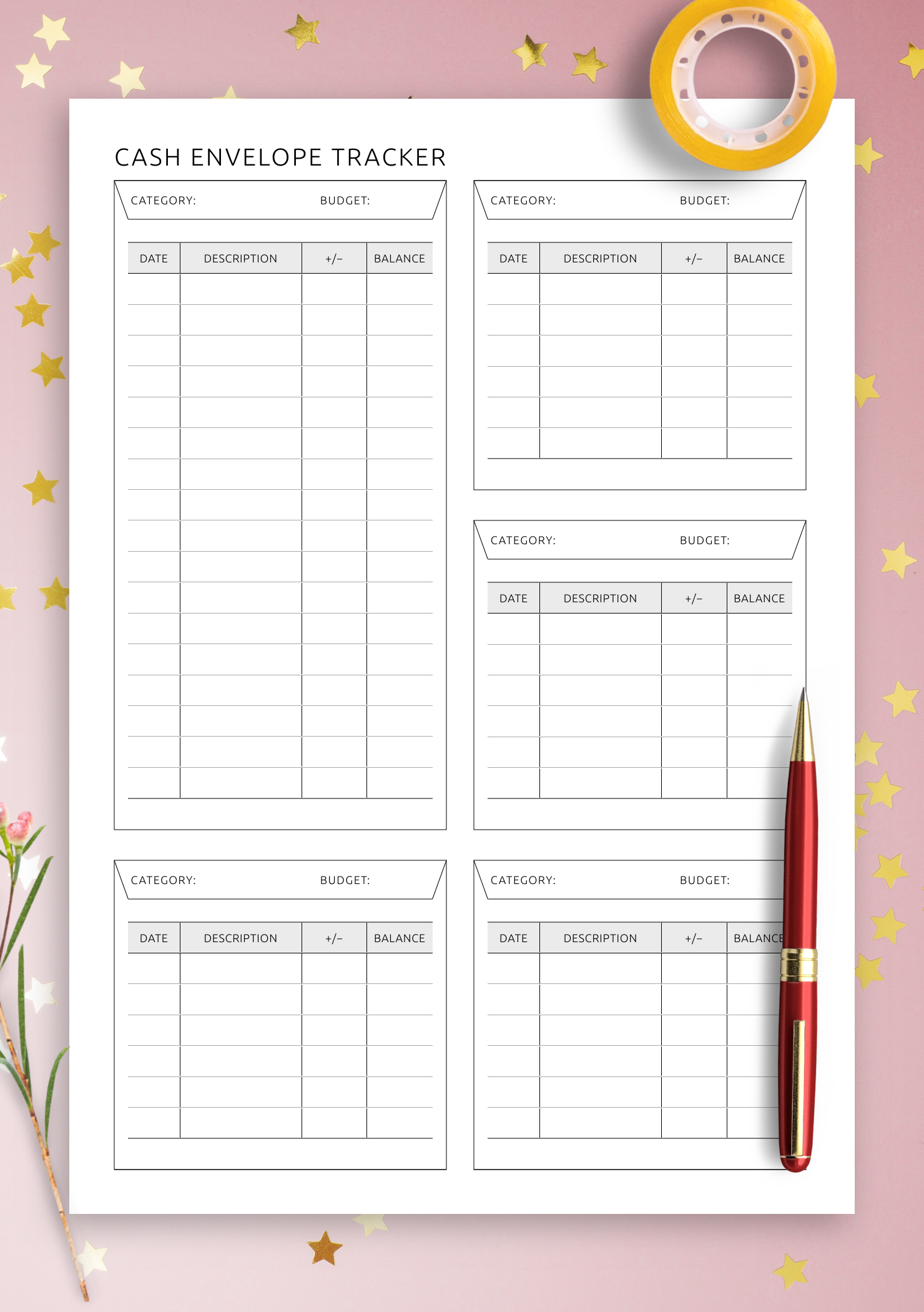 Free Printable Budget Envelope Templates