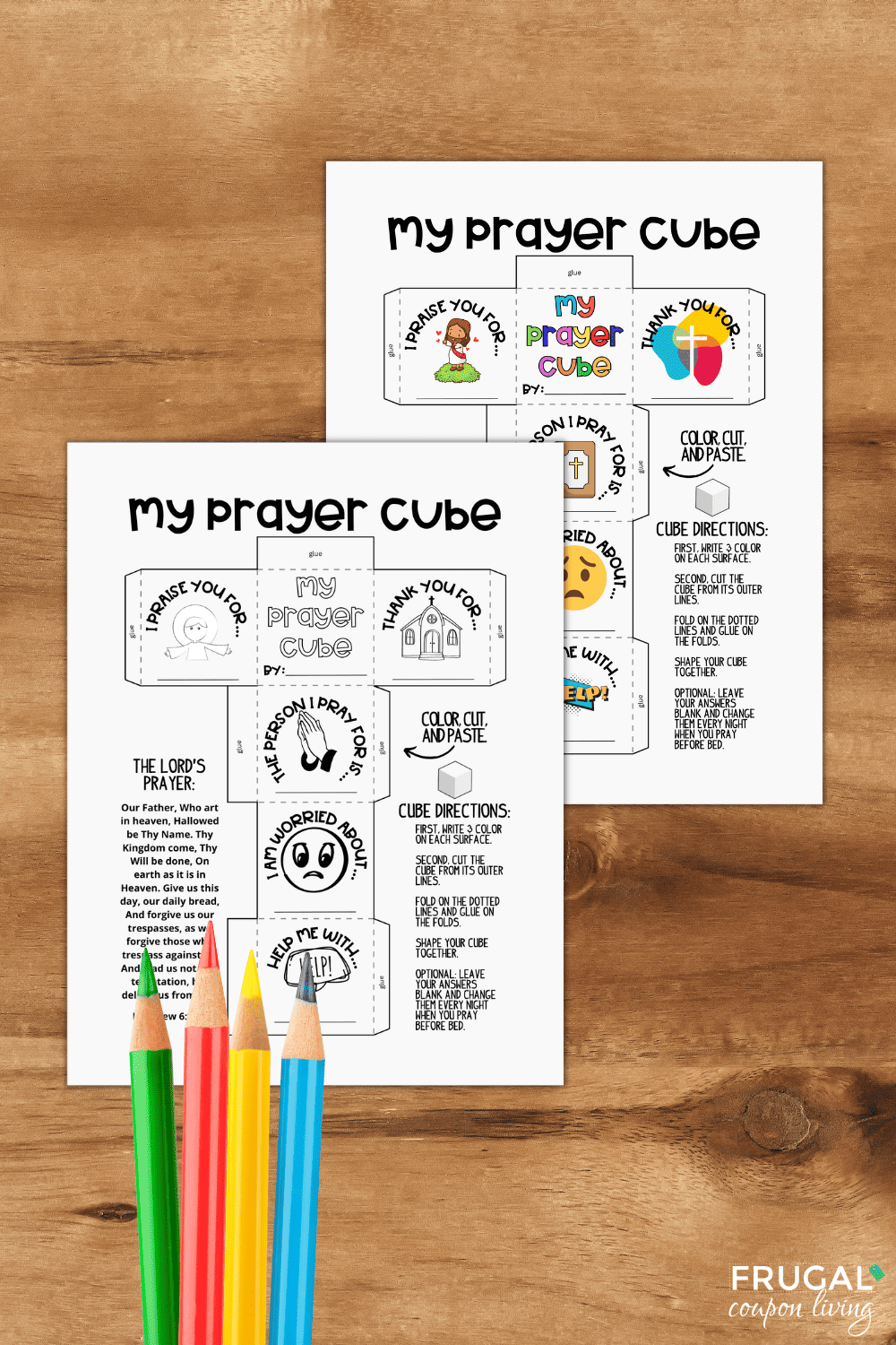 Free Printable Prayer Cube Templates
