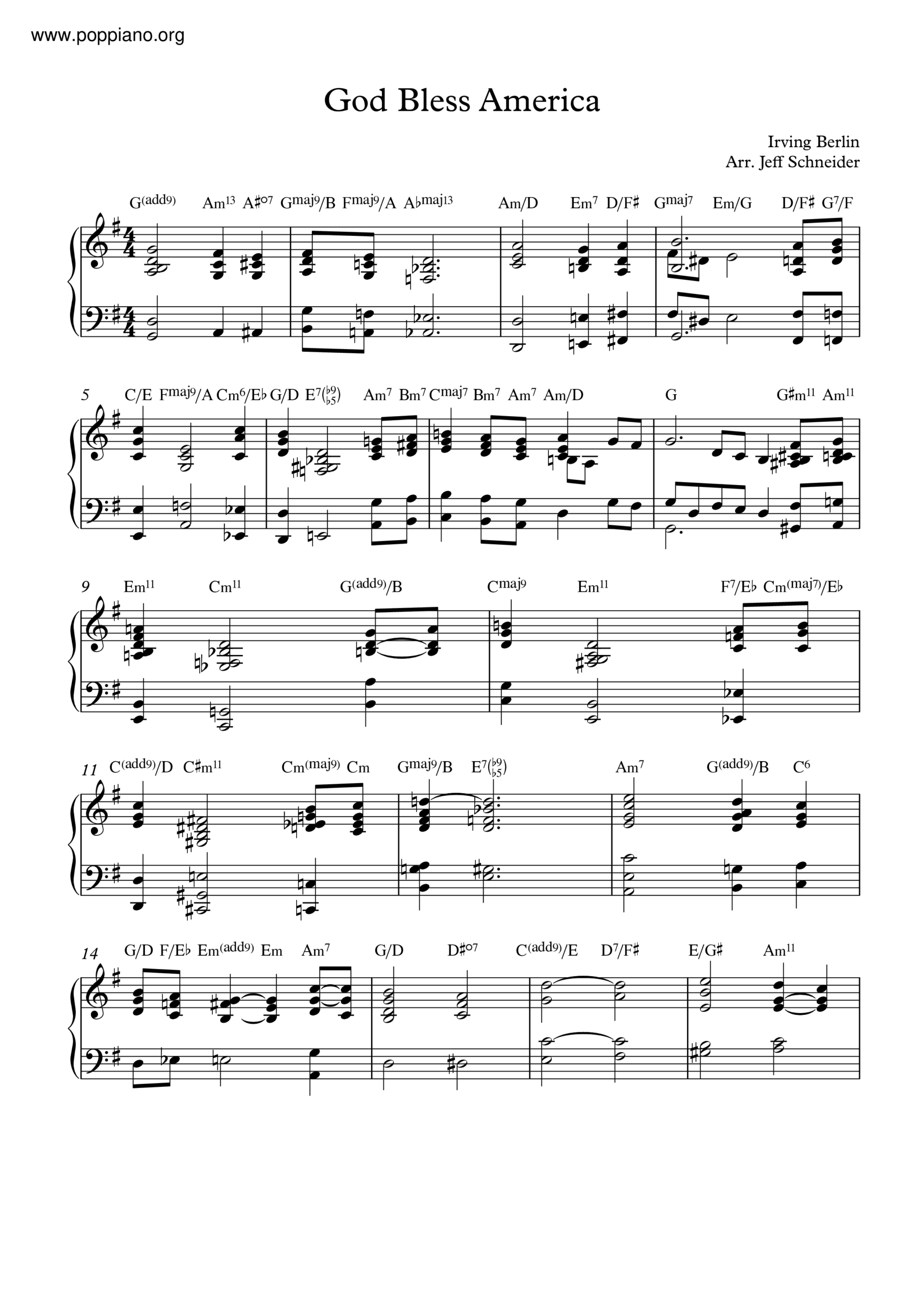  Irving Berlin God Bless America Sheet Music Pdf Free Score Download 