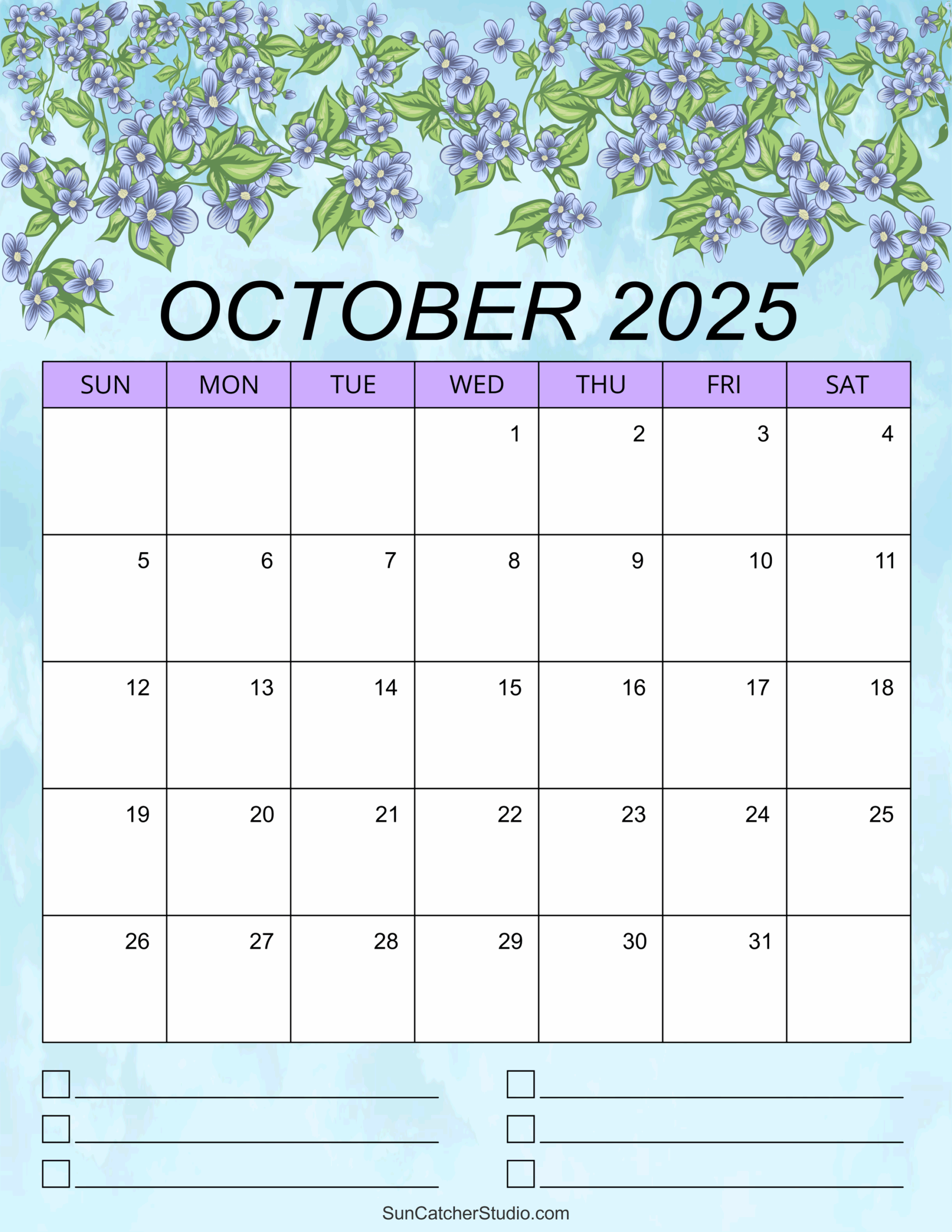 October 2025 Calendar With Holidays Printable