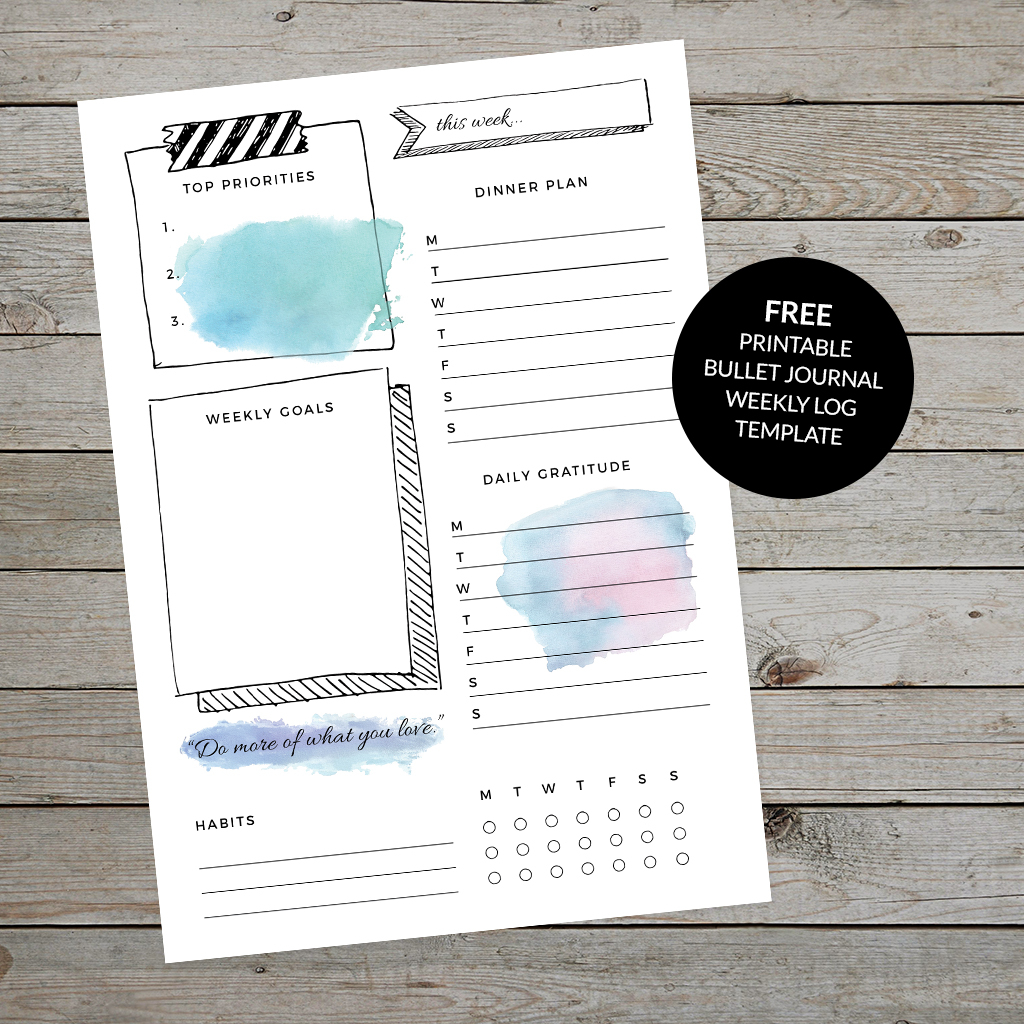 Free Printable Weekly Journal Templates
