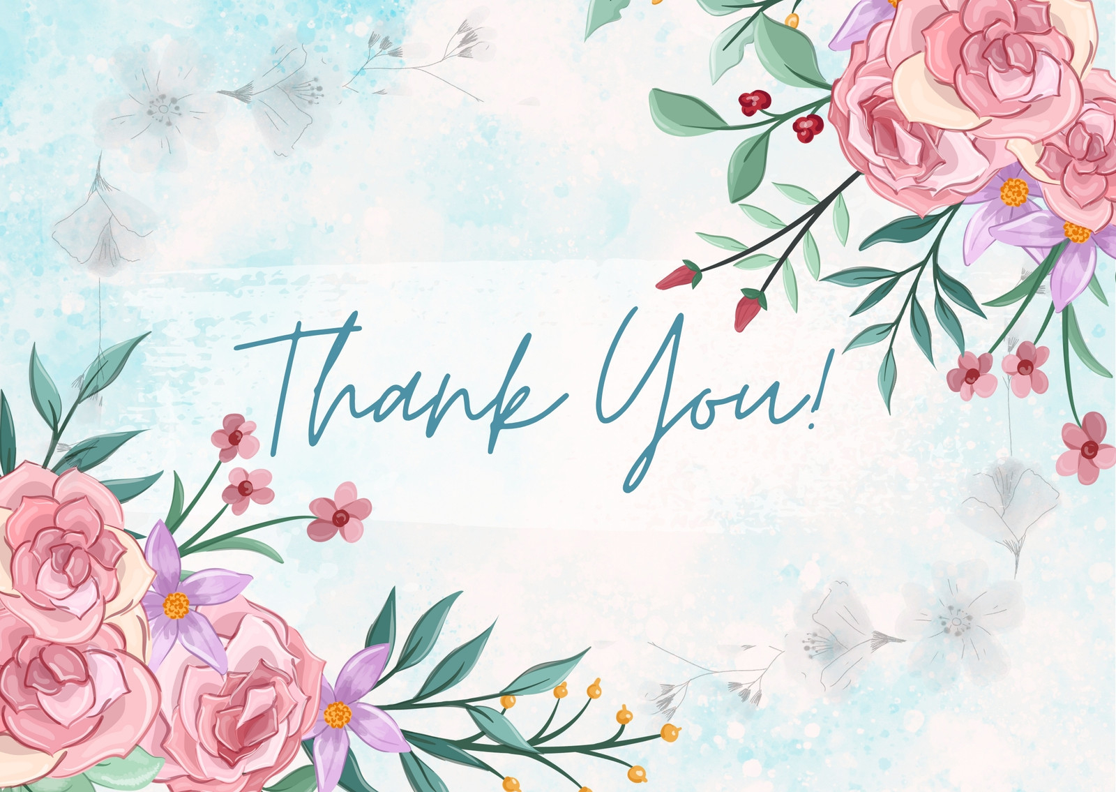 Page 5 Free Printable Business Thank You Postcard Templates Canva