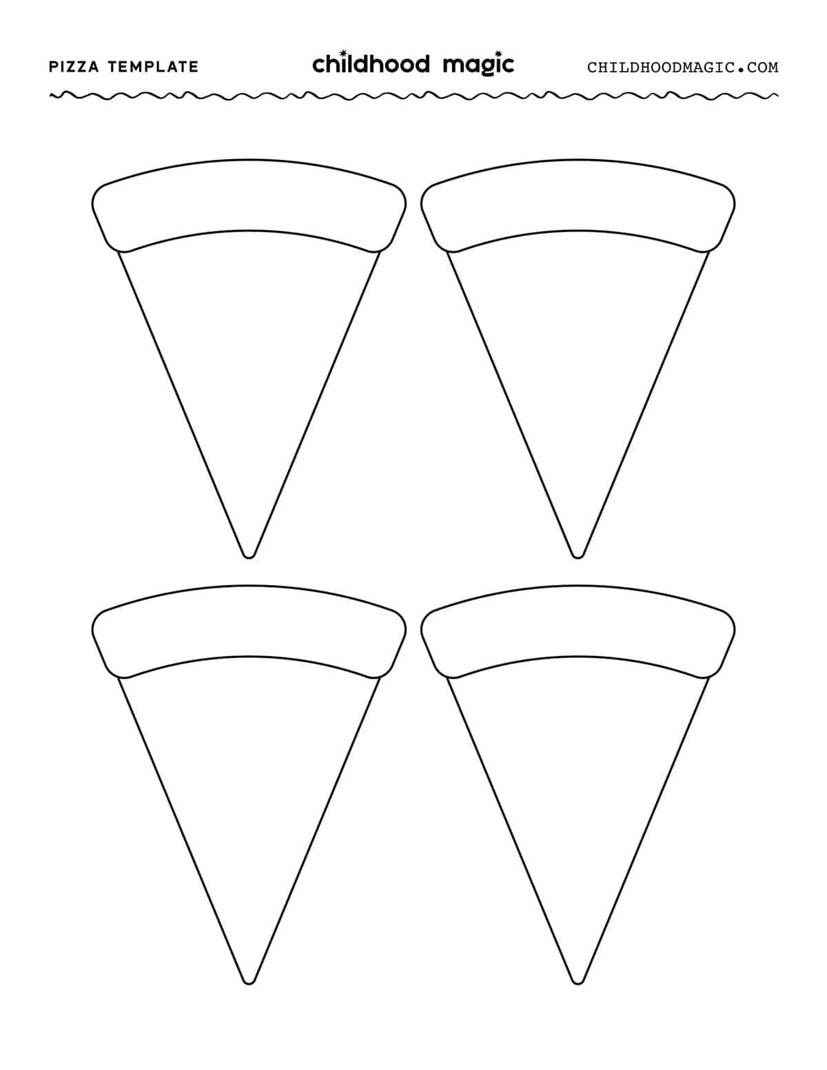 Paper Pizza Free Printable Template Childhood Magic