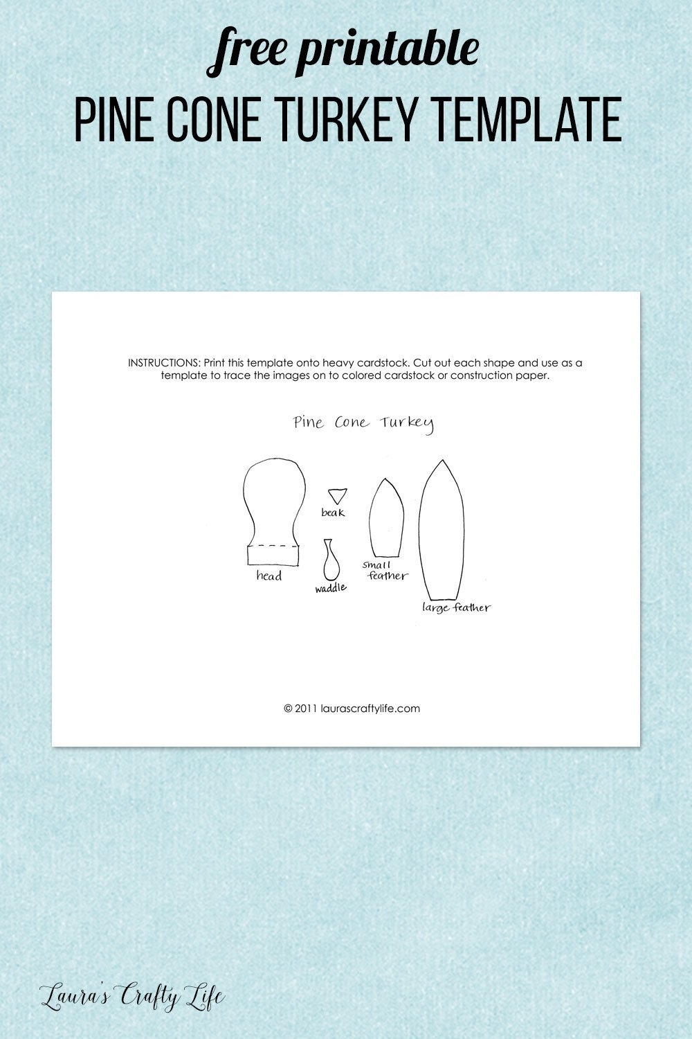 Free Printable Pinecone Turkey Templates