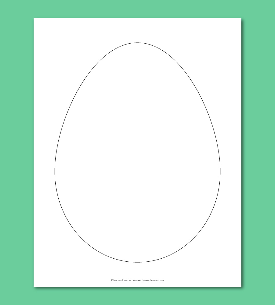 Printable Egg Templates In Different Sizes Chevron Lemon