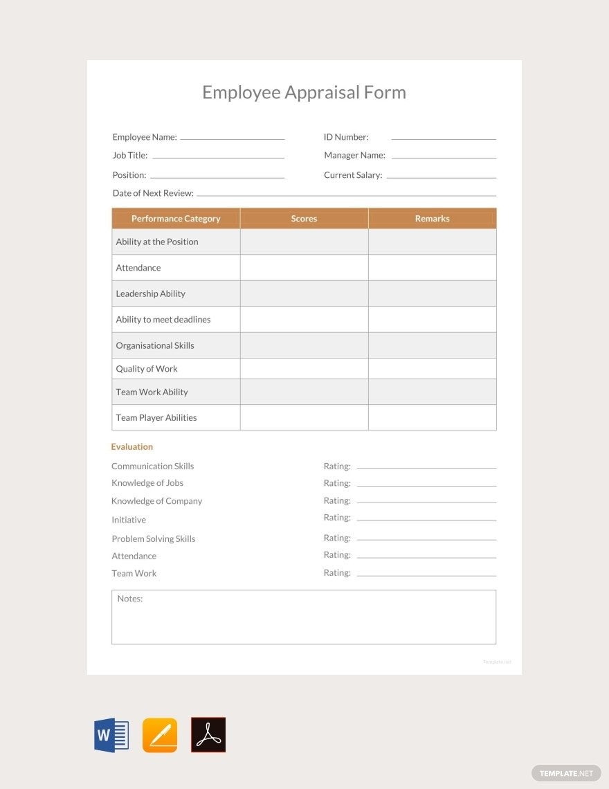 Free Printable Employee Evaluation Templates