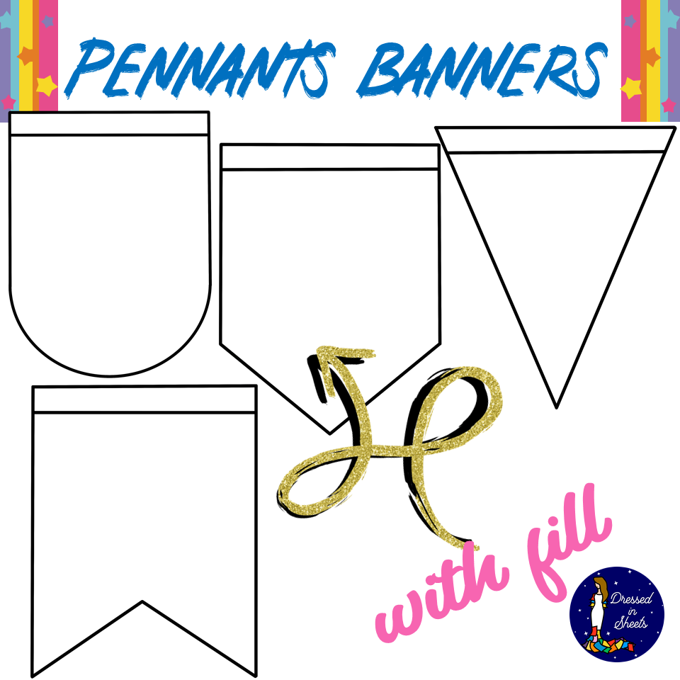 Printable Pennant Banner Templates Made By Teachers Printable Pennant Banner Templates Made By Teachers