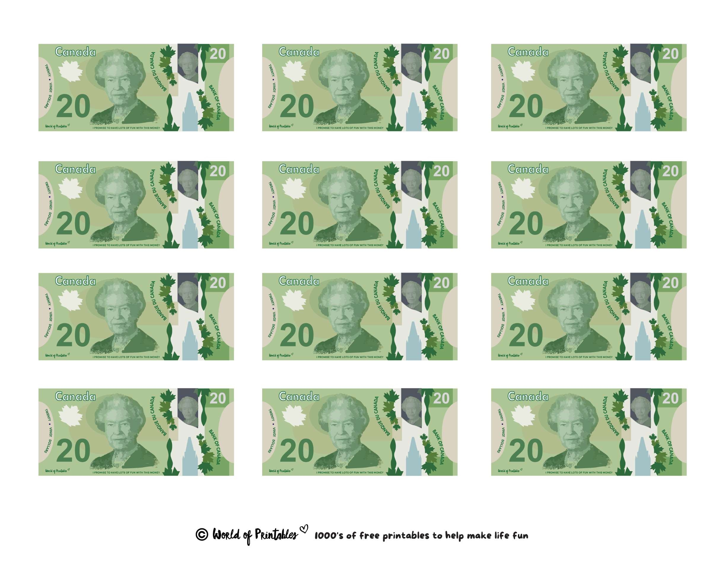 Printable Play Money Play Learn World Of Printables