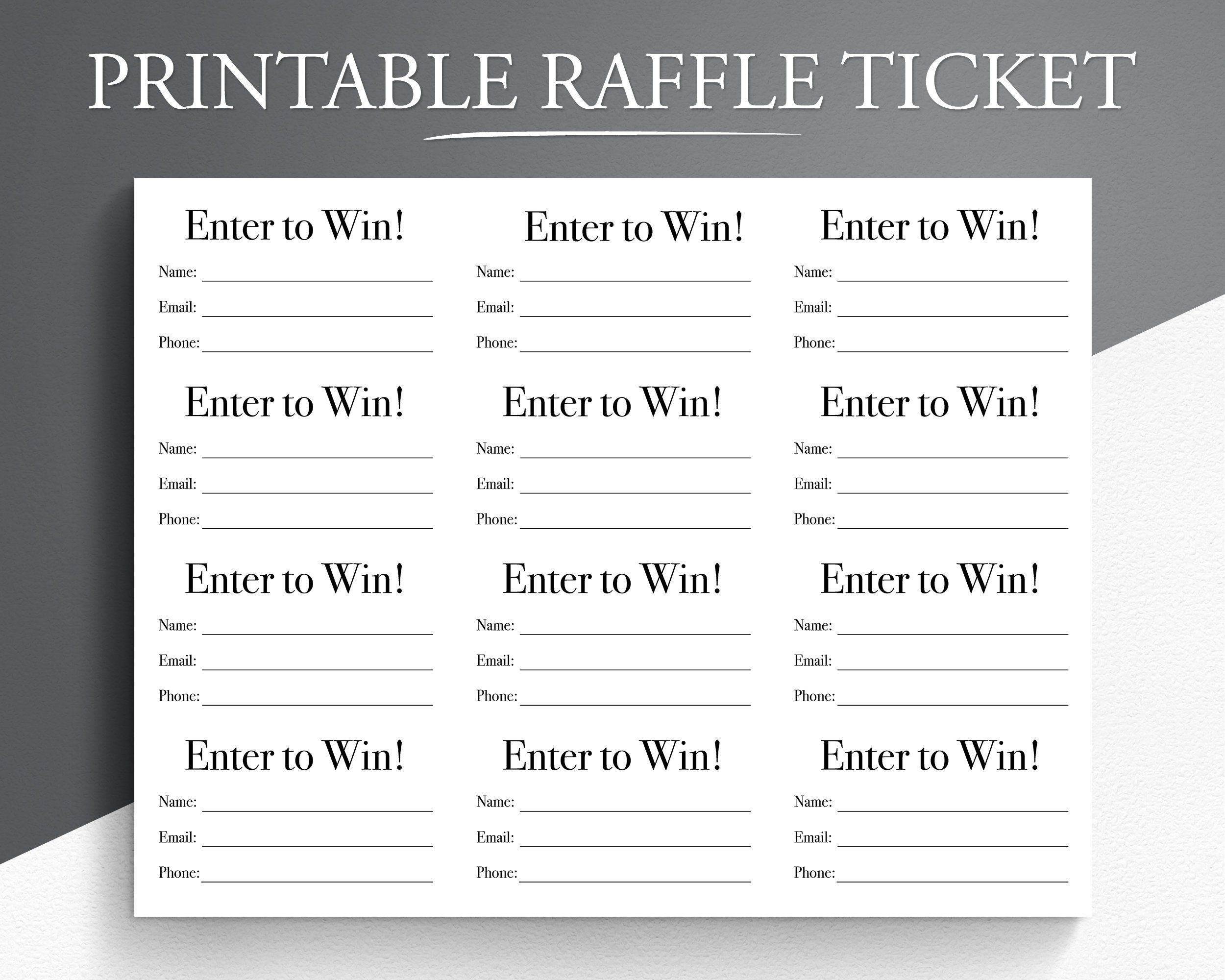 Free Printable Fundraiser Ticket Templates Free Printable Fundraiser Ticket Templates