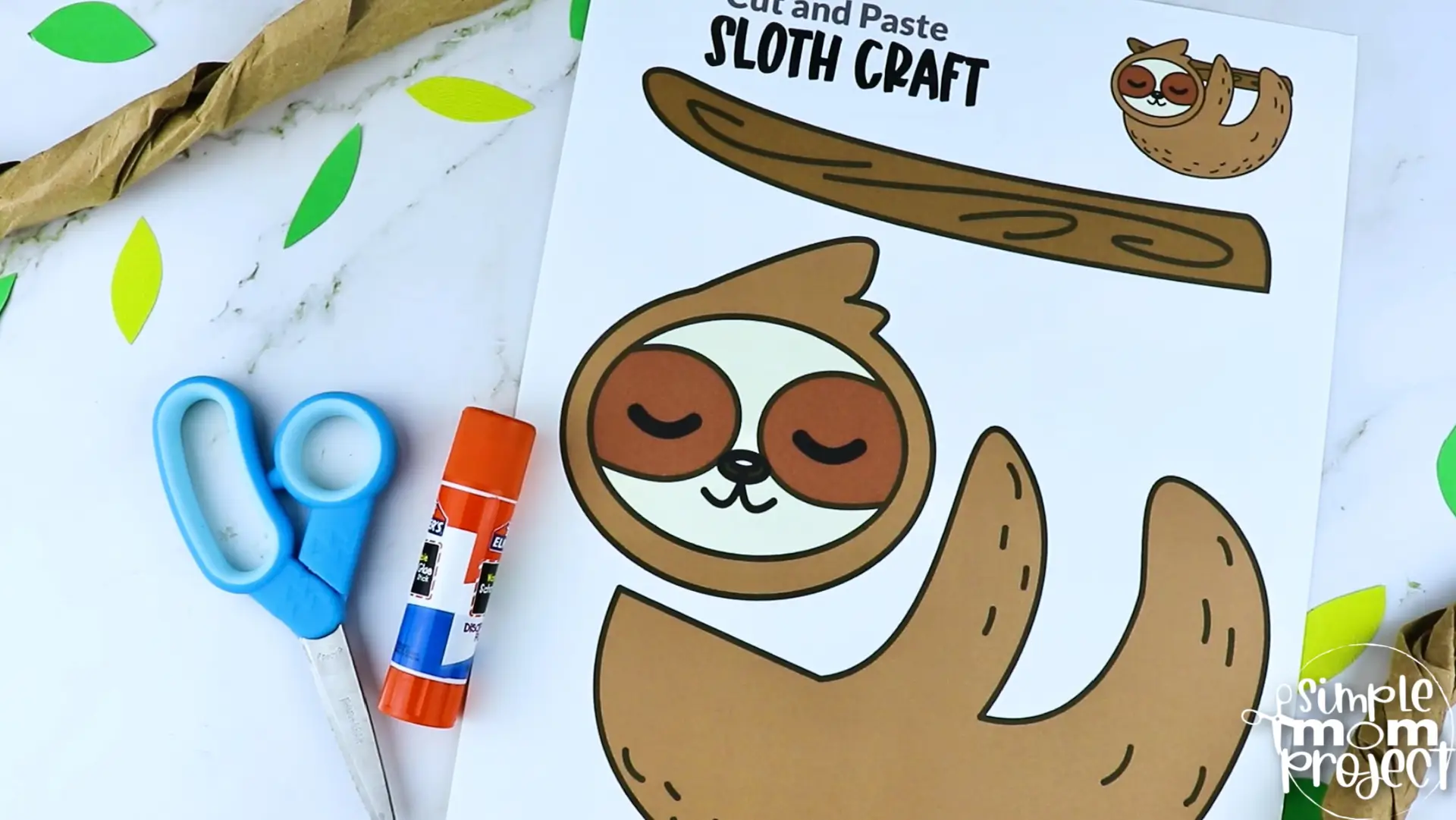 Free Printable Sloth Craft Templates Free Printable Sloth Craft Templates