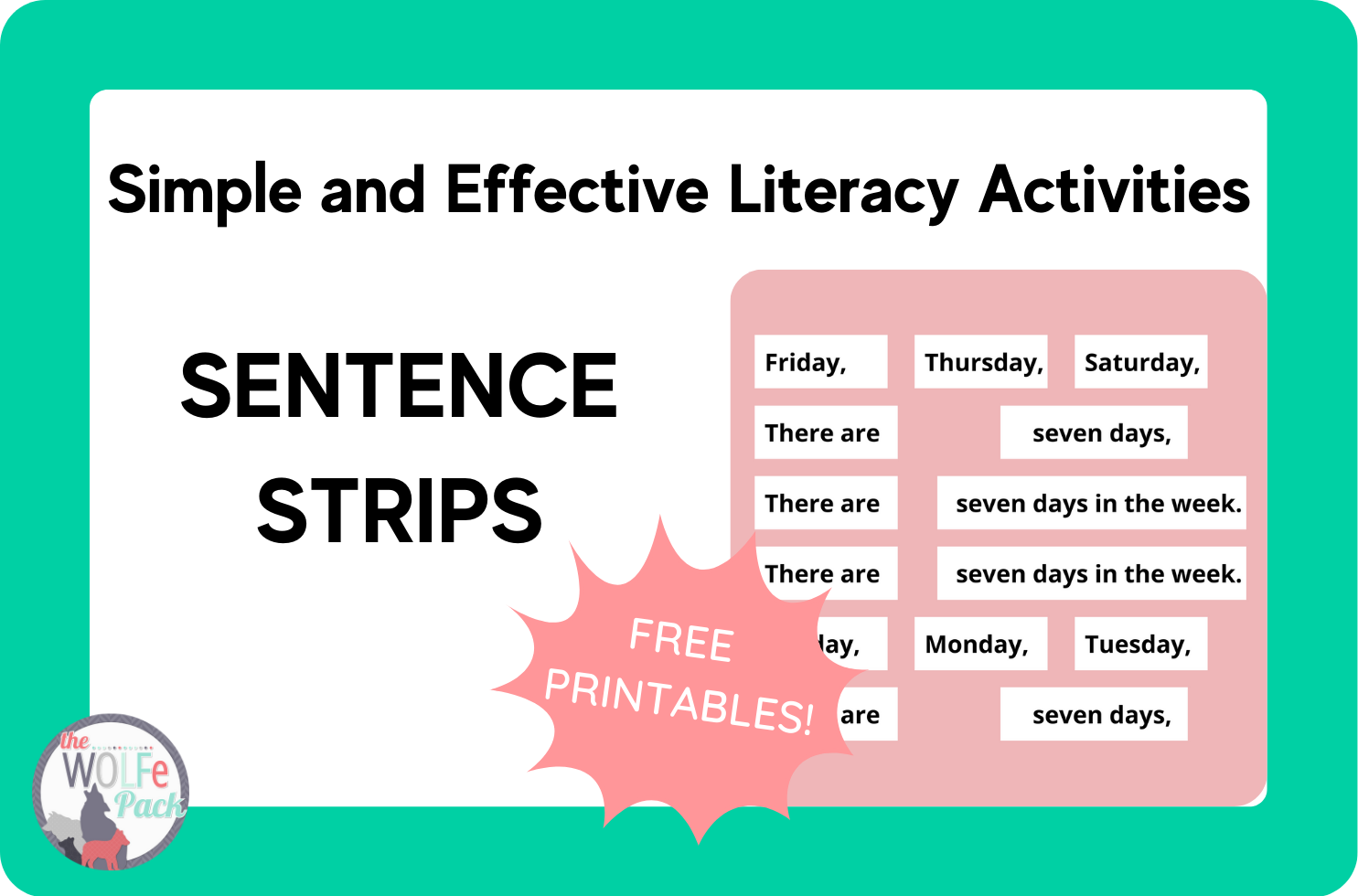 Free Printable Sentence Strip Templates