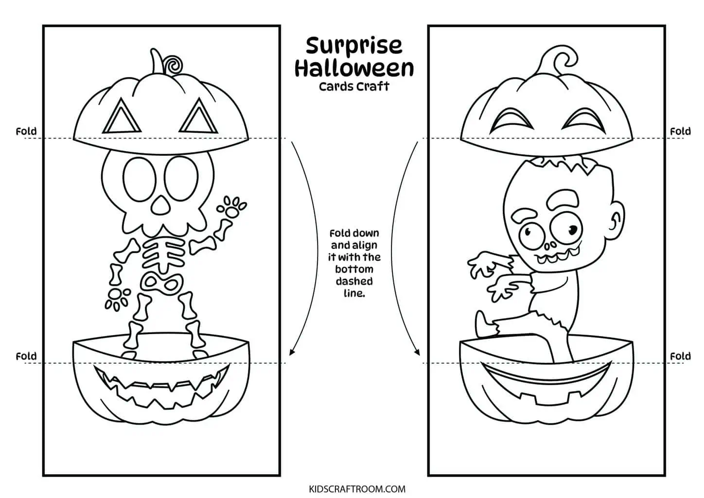 Surprise Halloween Cards For Kids Free Printable Kids Craft Room