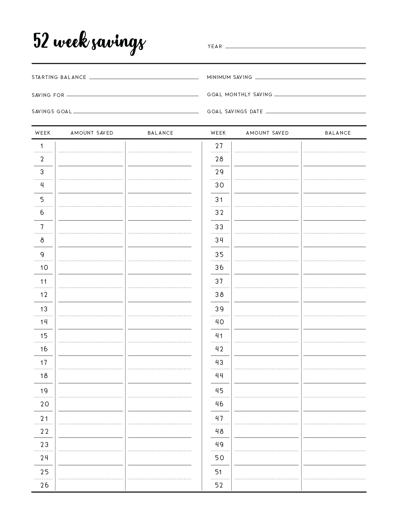 Free Printable Account Tracker Templates